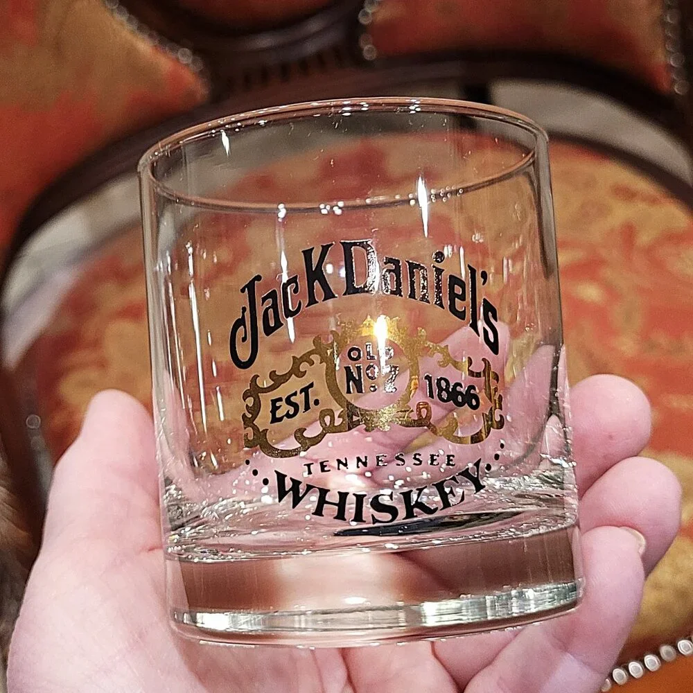 Set of 6 Vintage JACK DANIELS Whiskey Bar Glasses